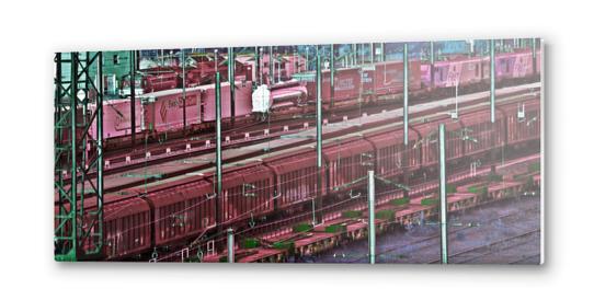 Color train 5 Metal prints by Stefan D