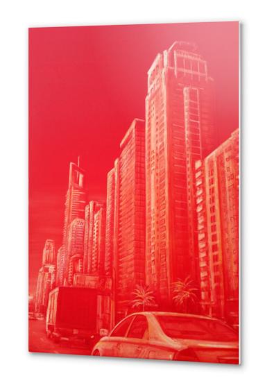 Dubai Street Metal prints by di-tommaso