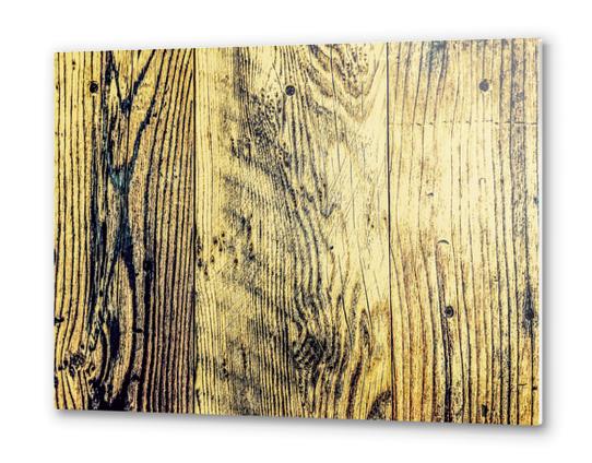 pattern of the brown wooden wall texture background Metal prints by Timmy333