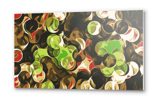 green brown and red circle pattern abstract background Metal prints by Timmy333