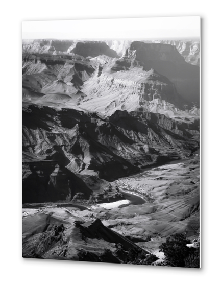 Desert at Grand Canyon national park, USA in black and white Metal prints by Timmy333