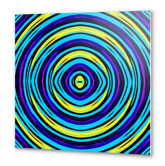 blue pink yellow circle pattern abstract background Metal prints by Timmy333