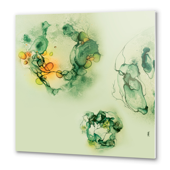 Light 3 - Green Metal prints by darling