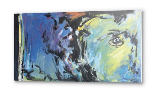 Lion Diptych - Left Metal prints by Georgio Fabrello