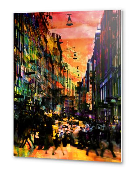 Walking people Metal prints by Gabi Hampe