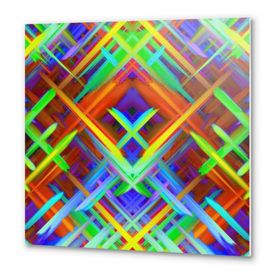 Colorful digital art splashing G466 Metal prints by MedusArt