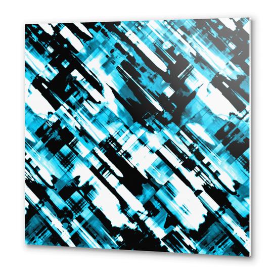 Hot blue and black digital art G253 Metal prints by MedusArt