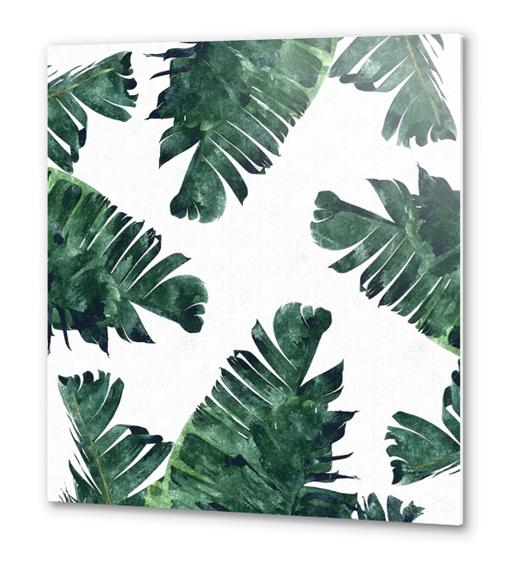 Banana Leaf Watercolor Metal prints by Uma Gokhale