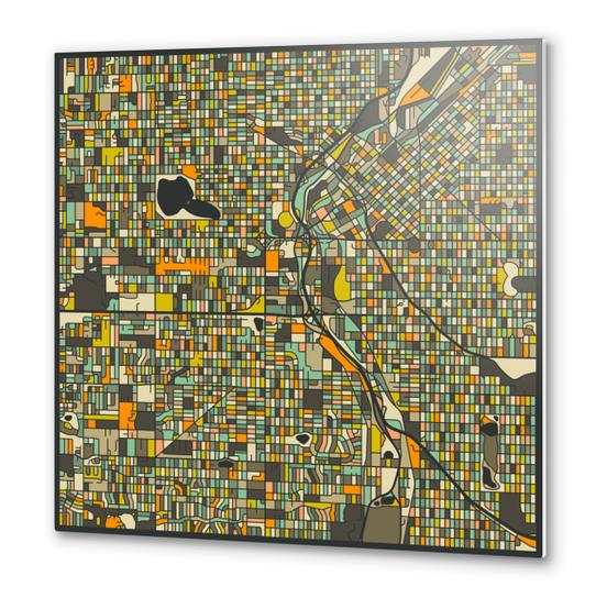 DENVER MAP 2 Metal prints by Jazzberry Blue