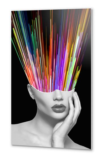 Head in the Colors Metal prints by K. Leef