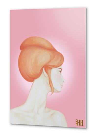 Hortense Metal prints by Mathilde MILLERANT