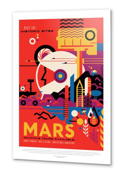 Mars: Visit the Historic Sites - NASA JPL Space Tourism Poster Metal prints by Space Travel