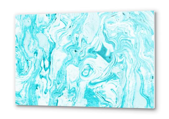 Ocean Blue Marble Metal prints by Uma Gokhale