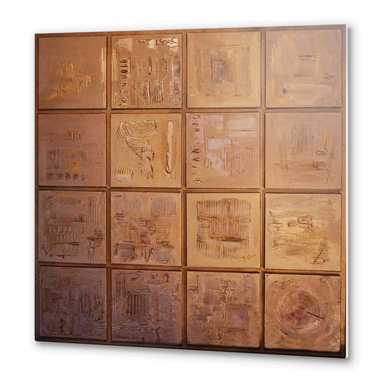 Wood Squares Metal prints by di-tommaso