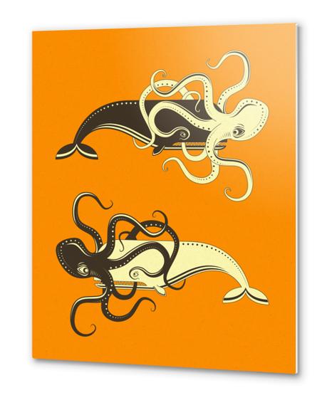 STRUGGLE - ORANGE Metal prints by Jazzberry Blue