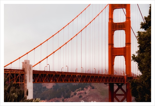 Closeup Golden Gate bridge San Francisco California USA Art Print by Timmy333