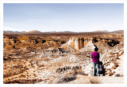 Desert landscape at Red Rock Canyon State Park California USA Art Print by Timmy333