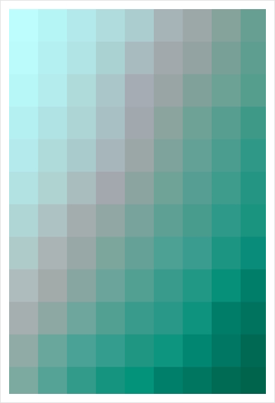 green blue graphic design geometric pixel square pattern abstract background Art Print by Timmy333