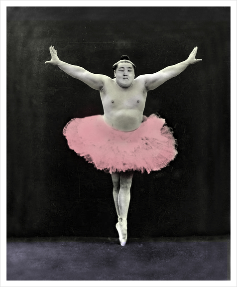 Sumo Ballet Art Print by tzigone