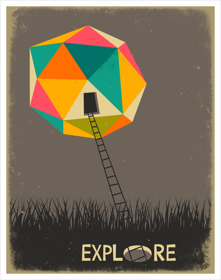 EXPLORE Art Print by Jazzberry Blue