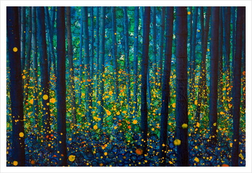 FIREFLIES Art Print by db Waterman