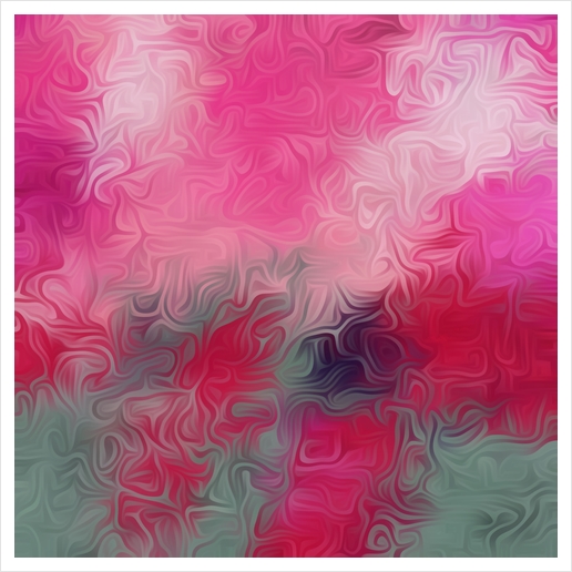 pink red and green painting abstract background Art Print by Timmy333