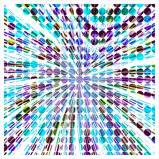 blue and purple circle pattern abstract background Art Print by Timmy333