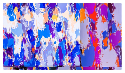 blue purple pink orange and red painting abstract background Art Print by Timmy333