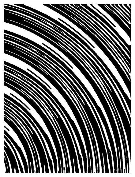 black and white curly line pattern abstract background Art Print by Timmy333