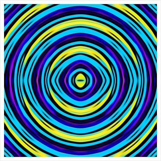 blue pink yellow circle pattern abstract background Art Print by Timmy333