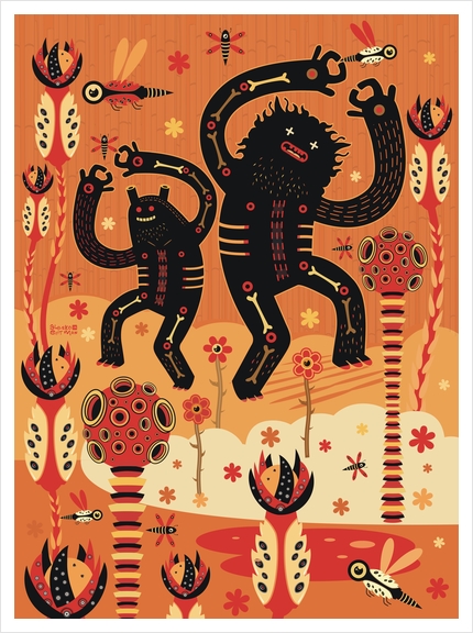 Les danses de Mars Art Print by Exit Man