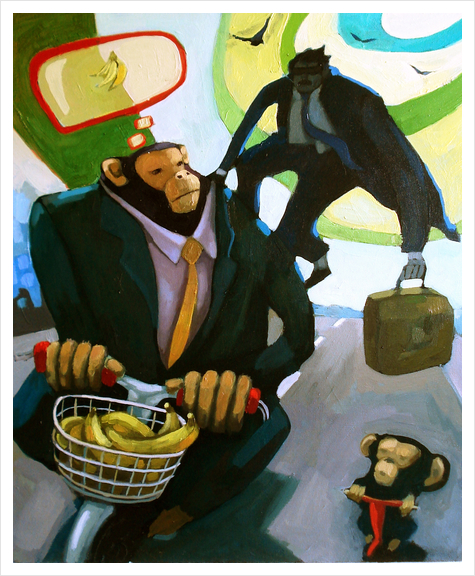 Monkey 1 Art Print by alejandro Saavedra Solano