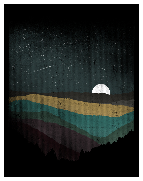 Moonrise (color) Art Print by Florent Bodart - Speakerine