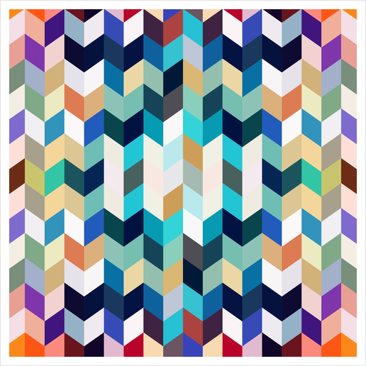 Colorful Geometric Background Art Print by Amir Faysal