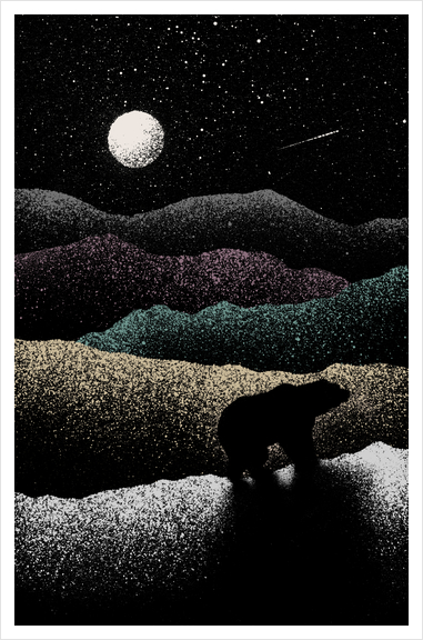 Wandering Bear Art Print by Florent Bodart - Speakerine