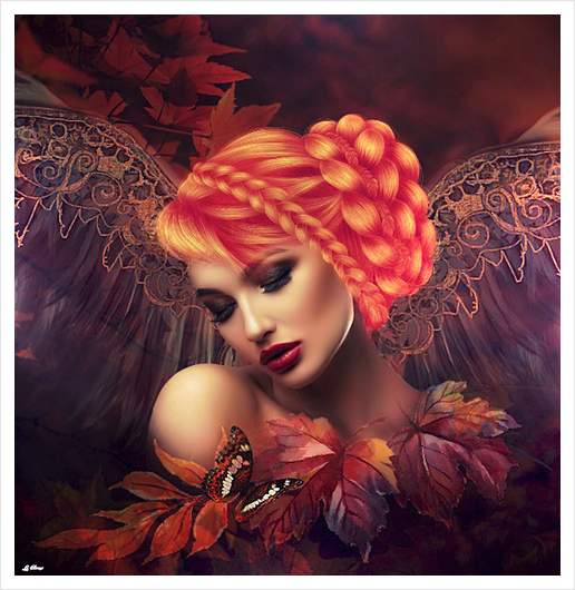 AUTUMN ANGEL Art Print by G. Berry