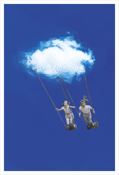 V&C in the sky Art Print by tzigone