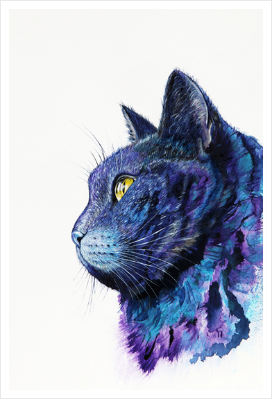 Cat Art Print by Nika_Akin