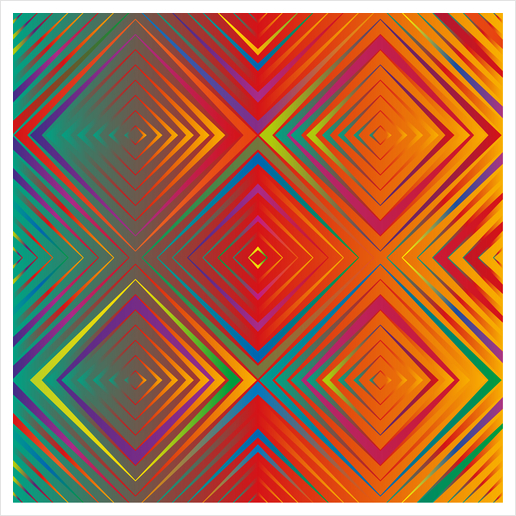 Gradient Squares Art Print by Vic Storia