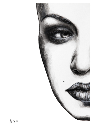 Face Art Print by Nika_Akin