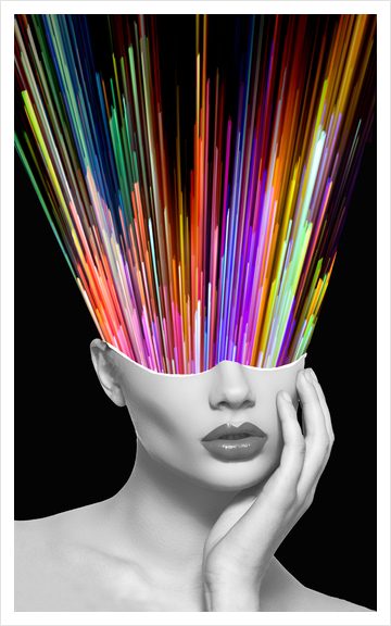 Head in the Colors Art Print by K. Leef