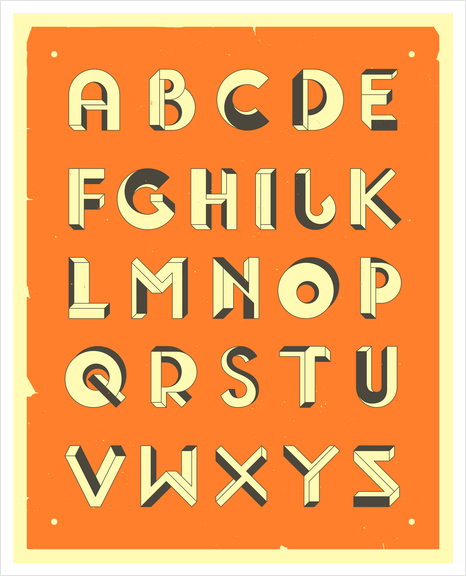 ALPHABET 2 Art Print by Jazzberry Blue