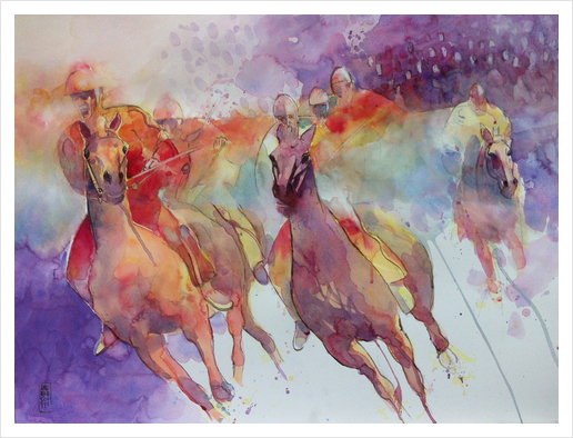 jockeys Art Print by andreuccettiart