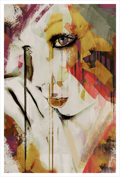 Abstract Portrait - Pages Art Print by Galen Valle