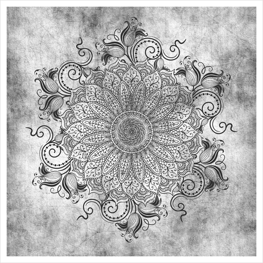 Mandala - Ash Art Print by aleibanez