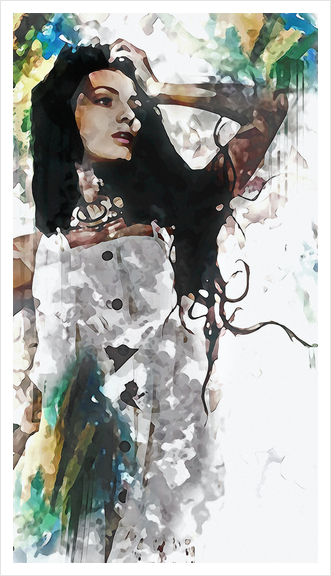 Wonder Abstract Portrait Art Print by Galen Valle