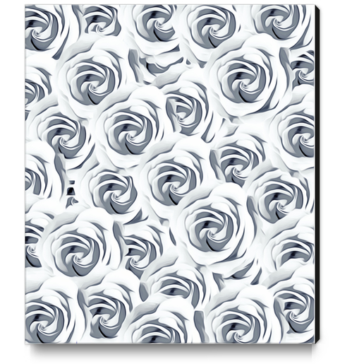 rose pattern texture abstract background in black and white Canvas Print by Timmy333