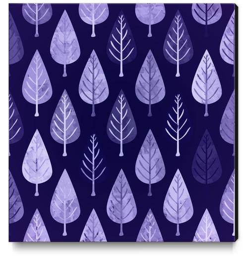 Watercolor Forest Pattern X 0.4 Canvas Print by Amir Faysal