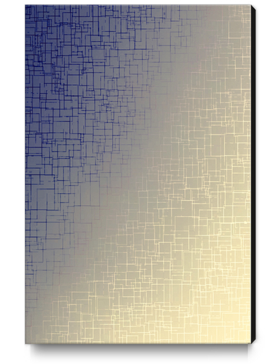 graphic design geometric line pattern abstract background in blue brown Canvas Print by Timmy333