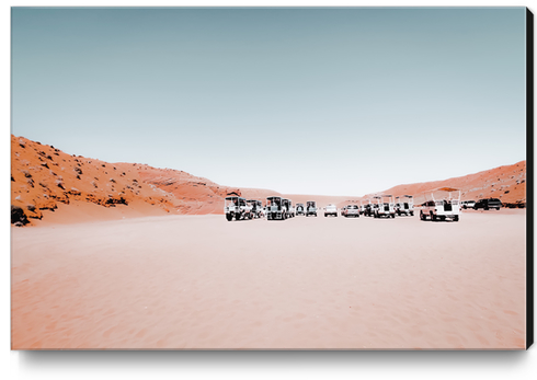 Parking lot in the desert at Antelope Canyon Arizona USA Canvas Print by Timmy333